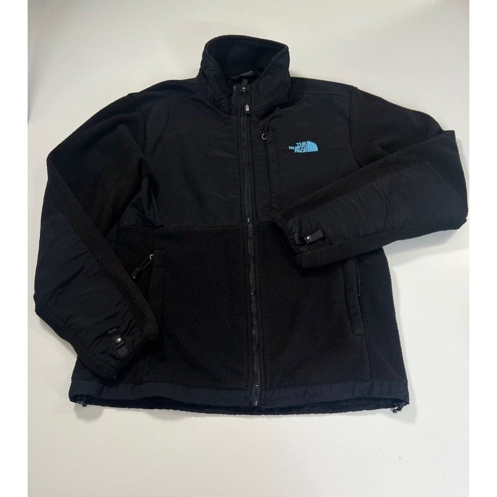 The North Face Denali Jacket Black with Blue Embroidered Logo Size Medium - Picture 1 of 12